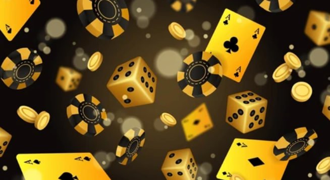 Tampilan dasbor multipermainan dengan navigasi sepak bola, kasino, dan slot